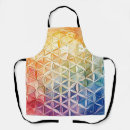Search for flower of life aprons Colourful
