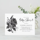 Recherche de rose noir baby shower invitations Noir et blanc