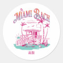 Recherche de coucher du soleil de miami autocollants Rétro