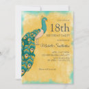 Search for peacock birthday invitations Teal