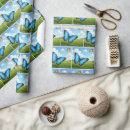 Recherche de de cerfs communs papier cadeau Bleu