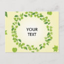 Search for spring leaves postcards White