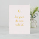 Search for love you to the moon and back postcards Gold