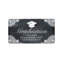 Search for rustic graduation return address labels Chalkboard