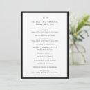 Search for black and white wedding programs Modern