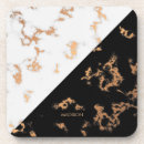 Recherche de marbre noir et blanc dessous de verres Doré