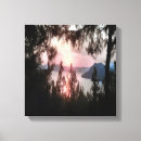Search for pink sunset canvas prints Silhouette