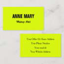 Search for bright color business cards Makeup artist