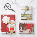 Search for retro santa wrapping paper Winter