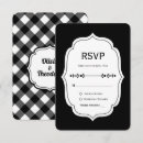 Search for black and white check invitations Chic