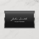 Search for college professor business cards University
