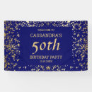 Search for blue and gold banners Adult birthday party