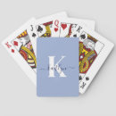Search for monogrammed playing cards Navy