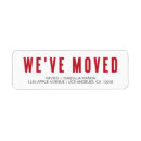 Search for bold letters return address labels Red
