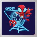 Search for spiderman cartoon posters Glow webs glow