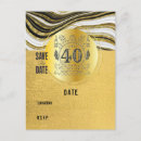 Search for 40th birthday save the date postcards Black