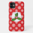 Search for holly leaves iphone cases Green