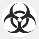 Search for radioactive sign stickers Danger