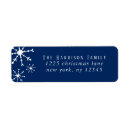 Search for blue snowflakes return address labels Cute