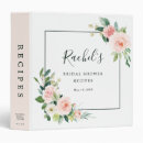 Search for bridal shower recipe binders Watercolor