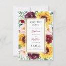 Search for flower wedding save the dates Burgundy