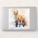 Search for fox painting stickers Illustration