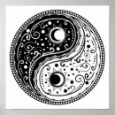 Recherche de yoga noir et blanc posters Yin yang