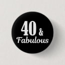 Search for 40th birthday buttons 40 years