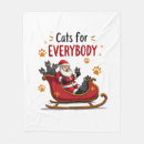 Search for funny christmas blankets Kitten