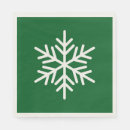 Search for green christmas party napkins Snowflake