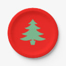 Search for christmas tree paper plates Red