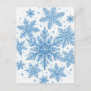 Search for blue snowflake postcards Winter