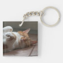 Search for orange cat keychains Sleeping
