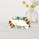 Search for sunflower place cards Burgundy