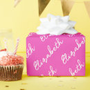Search for add your name wrapping paper Pink