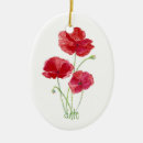 Search for poppy flower ornaments Watercolor