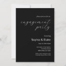 Recherche de black and white fiançailles invitations Simple