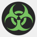 Search for green biohazard stickers Black