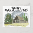 Search for mountain moving announcement cards Pine trees spruce