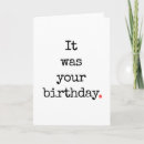 Recherche de tardif vœux cartes D'anniversaire
