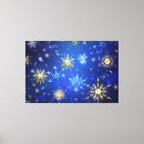 Search for snowflakes canvas prints Gold