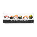 Search for sushi return address labels Cute