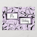 Search for purple 17th birthday invitations Party