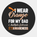 Search for multiple sclerosis dad stickers Orange