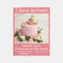 Search for birth announcement blankets Baby girl