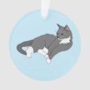 Search for gray cat ornaments Blue