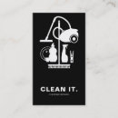 Search for black white cleaning service business cards House cleaner