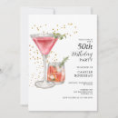 Search for cocktail 50th birthday invitations Watercolor