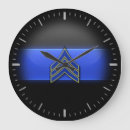 Recherche de shérif horloges Mince ligne bleue