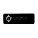 Search for black and silver return address labels Vintage